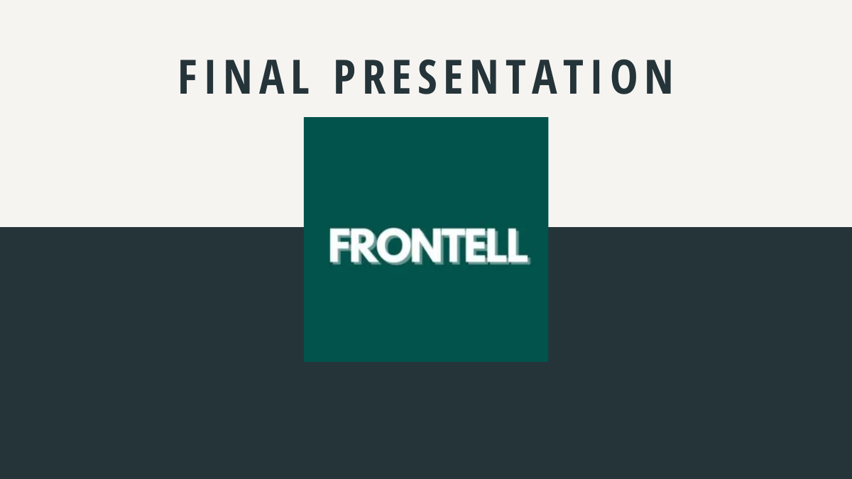 Cover of Frontell.info final presentation
